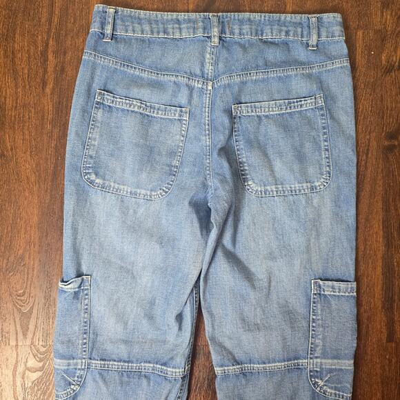 Sundance Jolienne Lightweight Denim Jogger Cargo Pants Button Fly Size 2 - Picture 7 of 10